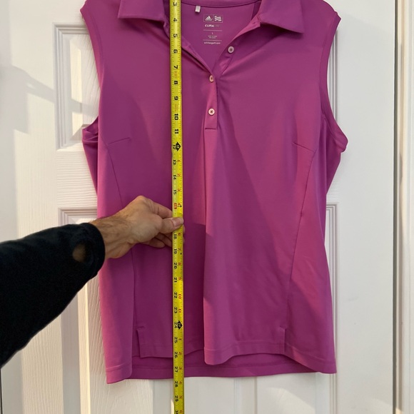Ladies Size Large adidas Climalite GOLF Sleeveless Blouse - Magenta GUC - Picture 5 of 7